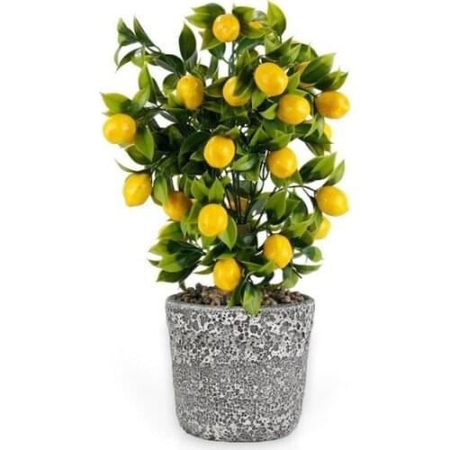 Decorative Porcelain Pots Lemon Tree decoration artificial flower искусственный цветок