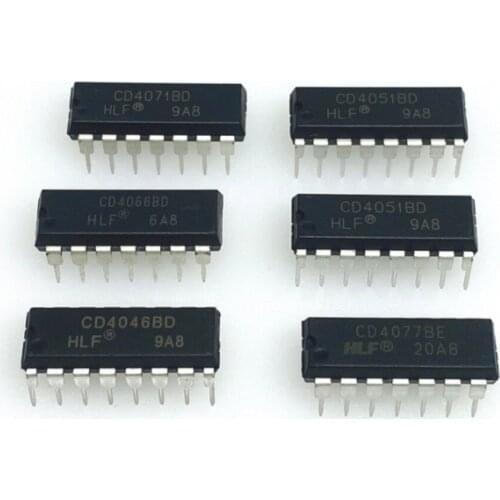 DIP16 CD4012 CD4046 CD4049 CD4067 CD4071 CD4075 CD4075 CD4081 CD40106 CD40110 CD40192 CD4025 CD4035 CD4027 Logic Chip IC