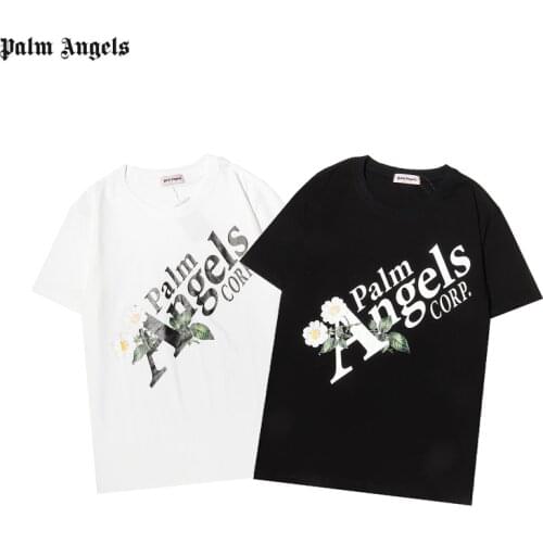 Palm Angels 21SS Letter printing Logo men women couple models fashion cotton short sleeve round neck t shirt Boyfriend Gift