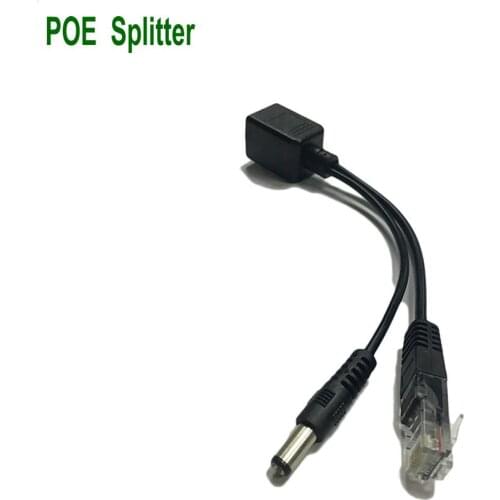 POE Adapter cable Passive Splitter with 5.5x2.1 mm DC Connector 12v Synthesizer Separator Combiner Black