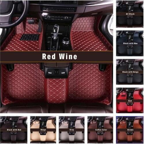 Custom Leather Car Floor Mats For BUICK Enclave Encore Lacrosse Excelle Regal Auto Foot Mat Car Styling Accessories Foot Covers