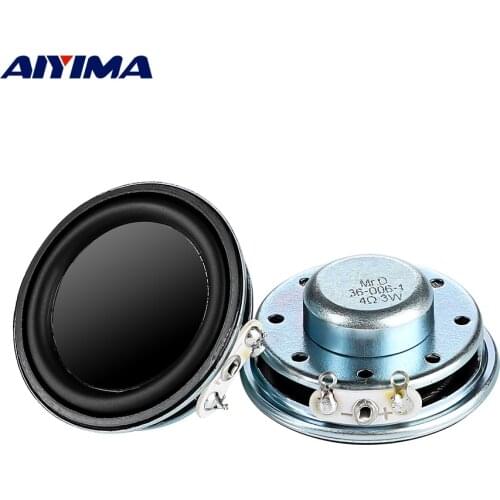 AIYIMA 2Pc 1.4 Inch Full Range Multimedia Music Speakers 4 Ohm 3W 36MM Ultra-thin Magnetic Mini Speaker Home Theater Loudspeaker