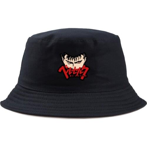 Mens bucket hat Berserk Anime Women boys cool Fisherman Cap Summer Casual Harajuku Hip Hop Sports hunting hiking panama hat