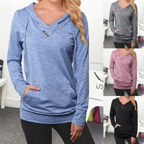 Autumn New Fashion Women Clothes Pink Solid Button Long Sleeved Sweatshirts Loose Top Plus Size Casual Hoodies Coat Streetwear