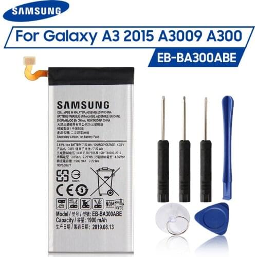 Original Samsung Battery EB-BA300ABE For SAMSUNG GALAXY A3 A3000 A3009 A300X 1900mAh Genuine Battery