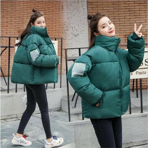 Fashion Women Short Parkas 2019 New Down Cotton Winter Jacket Women Stand-Collar Outerwear Parkas casaco feminino Q730