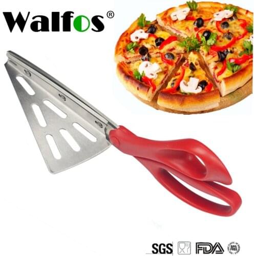 Walfos Professional Stainless Steel Pizza Scissors Bread Knife Non-Stick Soft Rubber Handle Pizza High Quality Kitchen Tools