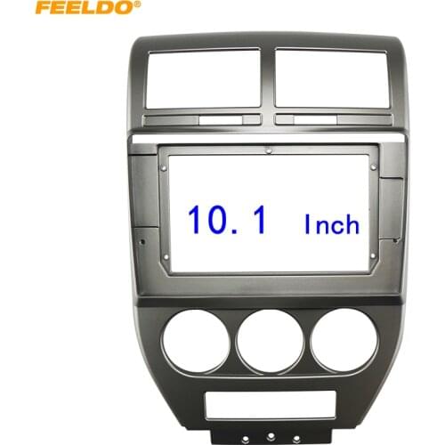 FEELDO Car Audio 10.1" Big Screen DVD Fascia Frame Adapter For JEEP Compass 07-09 2Din Dash Installation Panel Frame Kit #HQ6916