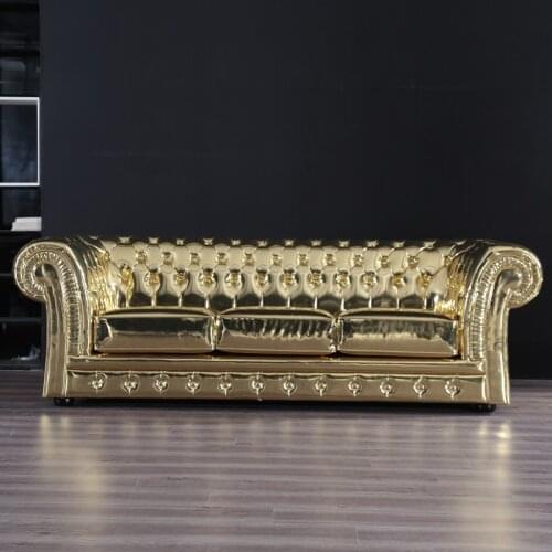 European Chesterfield Style Solid Wood Frame Recliner Sofa 3 seater Real Leather Chesterfield Tufted Sofas Living Room Furniture