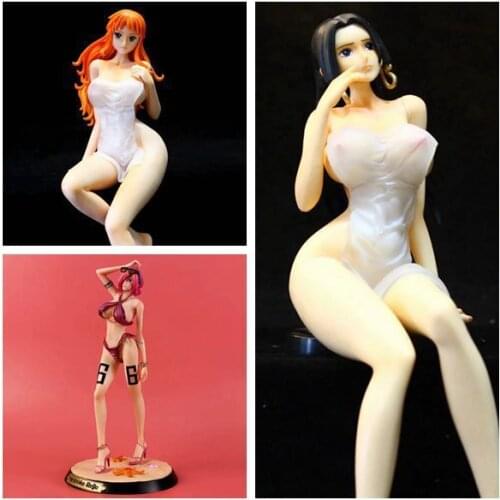 Anime O.n.e.P.i.e.c.e Straw Hat Group Bath Towel Nami Reiju Boa Hancock Gentleman Style Sexy Girl Boxed Figure