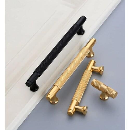 Modern Nordic Textured Gold Aluminum Alloy Kitchen cupboard Cabinet Door Furniture Handles Cupboard Wardrobe Bathroom Equipment