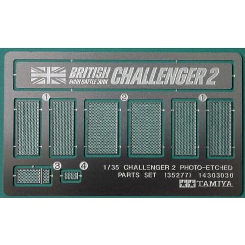 Tamiya 35277 Military Model Photo-Etched 1/35 Scale British Challenger 2 Hobby Model Kit