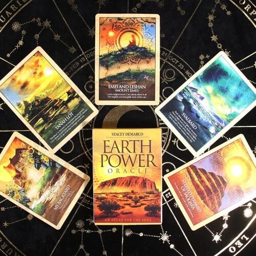 Earth Power Oracle An Atlas for the Soul Tarot With Guidebook Card Game Board Beautiful Cards Fox Tarot Divination Moonology