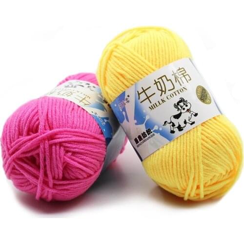 High Quality Crochet Yarn For Knitting Milk Cotton Knit Yarn Soft Warm Knitted Line Threads Handmade (46-50) Grams