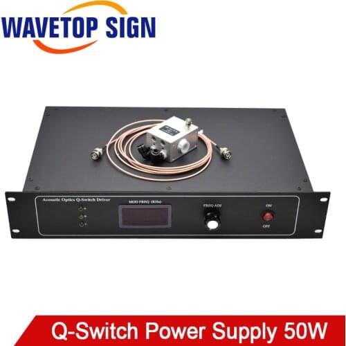 WaveTopSign Acoustic Optics Q-Switch Power Supply QSGSU-5 + Q-Switch Driver YAG Laser Marking Machine 50W Parts
