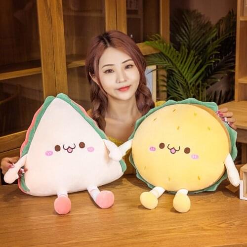 Funny Pillow French Fries Plush Toys Kids Dolls Sandwich Hamburger Birthday Gift Present Children Toy Soft Decorative Pillow Fu