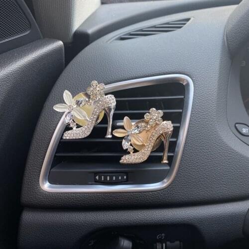 Ladies' crystal shoes bags cars perfume high heels, cars aromatherapy accessories ladies