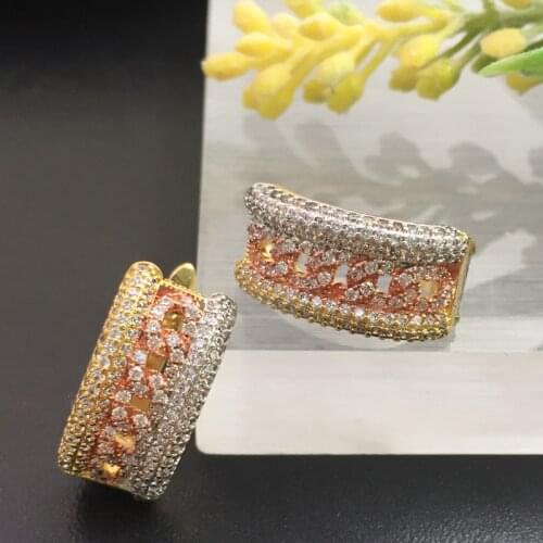 Lanyika Fashion Jewelry Elegant Distinctive Artistic Trendy Classic Fence Micro inlay Party Earrings Anniversary Daily Best Gift