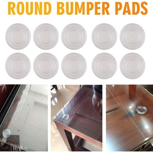 50pcs Small Clear Anti Slip Furniture Pads Home Glass Table Top Bumpers Accessories Cabinet Door Easy Use Round Non Sticky Soft