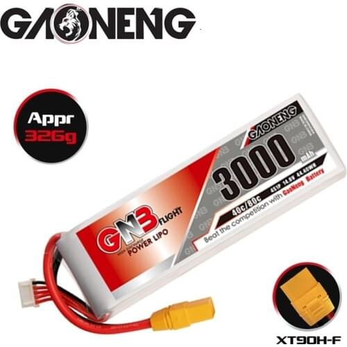 GAONENG GNB 3000mAh 14.8V 4S 40C/80C rechargeable battery With XT90 Plug For RC Helicopter Quadcopter FPV Racing Drone Parts