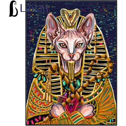 Full Square Round Diamond DIY Diamond Painting Ancient egypt pharaoh Sphynx Diamond Embroidered Cartoons Cross Embroidery Mosaic