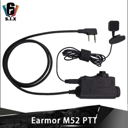 OPSMEN Earmor Military Adapter M52 PTT Airsoft Tactical Headset PTT Kenwood Midland Extend The Finger Line Button Combination