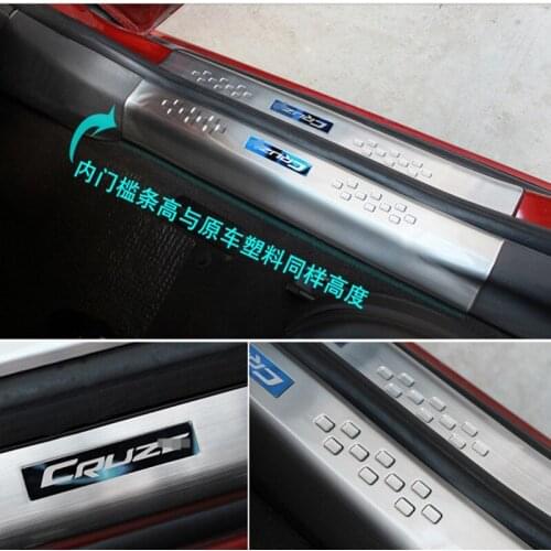 Car Accessories Stainless Steel Scuff Plate/Door Sill Door Sill pedal bienvenidos For chevrolet Cruze 2009-2014