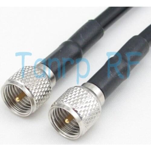 Free shipping! 50CM RG58 RF Pigtail coaxial jumper cable 20INCH MINI UHF male plug to MINI UHF male plug extension cable
