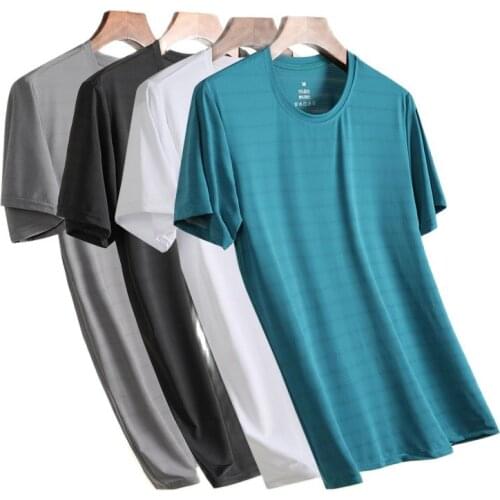 High Quality Spandex Men Running T Shirt Quick Dry Fitness Running T Shirts Training Exercise Clothes Gym Tops BIG SIZE 7XL 8XL