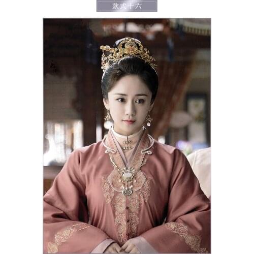 Delicate Emrbodiery Ming Dynasty Rich Women Maiden Princess Hanfu for Drama The Sword and The Brocade Stage Performance Costume