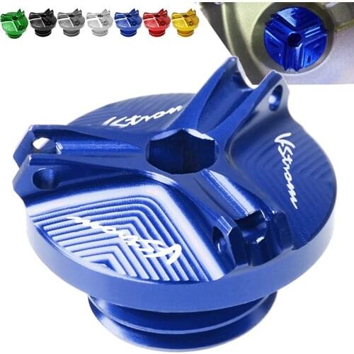 For Suzuki V-Strom 2002-2016 2015 2014 2013 2012 2011 2010 M20*2.5 CNC Motorcycle Engine Moto Oil Cup Fuel Filler Tank Cap Cover