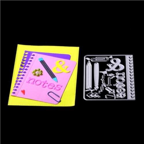 SCD1073 Notes Metal Cutting Dies For Scrapbooking Stencils DIY Album Cards Decoration Embossing Folder Craft Die Cuts Tools
