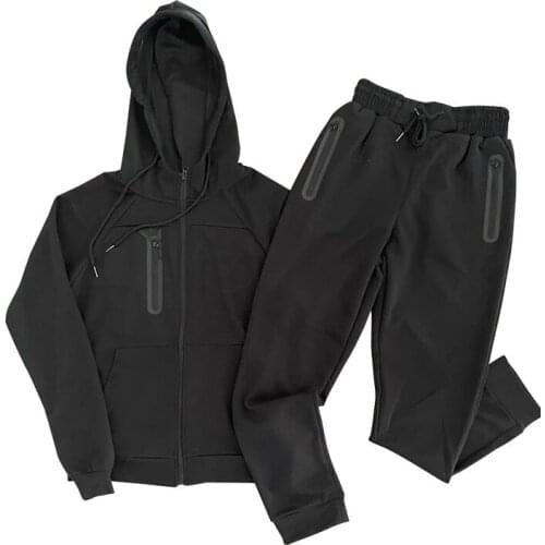 Mens Sweatsuits Set Fitness Suit Male Spring and Autumn Plus Size Youth Mountaineering Outdoor Leisure Sportswear 2 Piece Sets