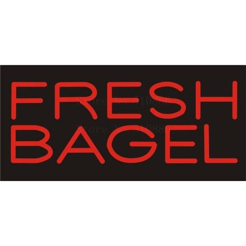 NEON SIGN For Fresh Bagel Bake Beer Wine Real GLASS Tube BAR PUB Disco Signboard Display Decorate Store Shop Light Signs 17*14"