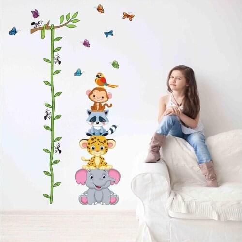 2018 New Poster Rushed Home Decor Cartoon Measure Height Sticker Wall Stickers For Kids Growth Ruler Rooms Chart Stadiometer