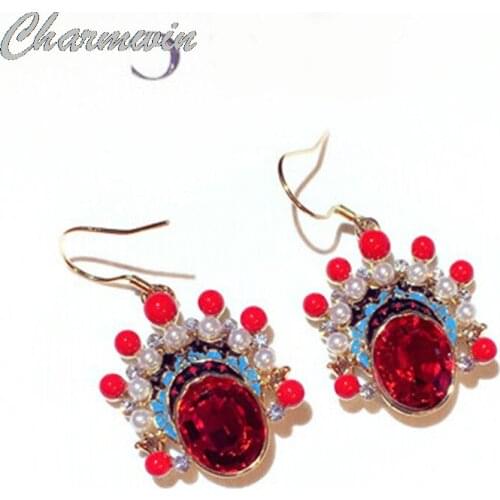 New Fashion Korean Hanging Earrings Long Earrings For Women Beautiful Color Rhinestone Danlge Earrings