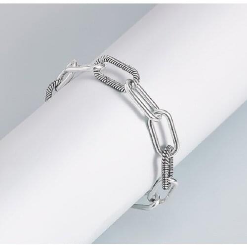 New Me Collection Bracelets Me Link Bracelet Fits Me Collection Dangle Charms 925 Sterling Silver Jewelry Woman Fashion Bracelet