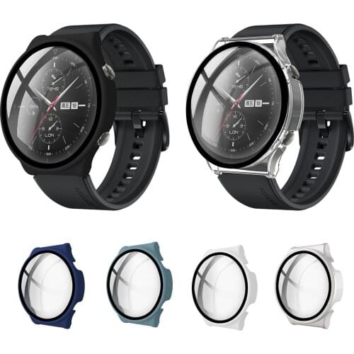 Hard Edge Full Screen Glass Protector Case Shell Frame For Huawei GT 2 Pro Watch/GT2 Pro Smartwatch Protective Bumper Cover