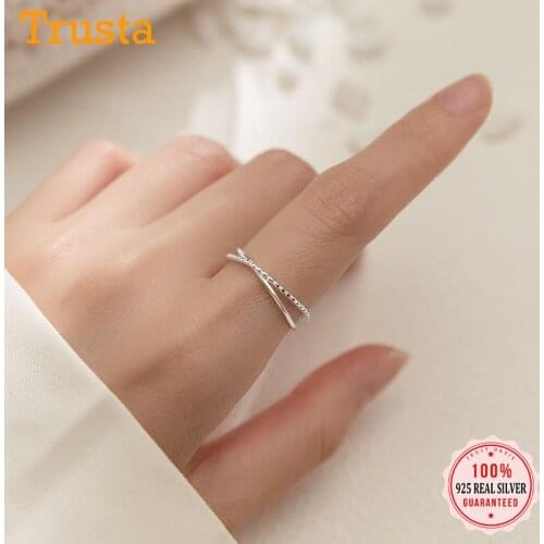 TrustDavis 100% 925 Solid Real Sterling Silver Ring Fashion Women Cocktail Size 5 6 7 8 Wonderful Gift For Teens Girl DS107