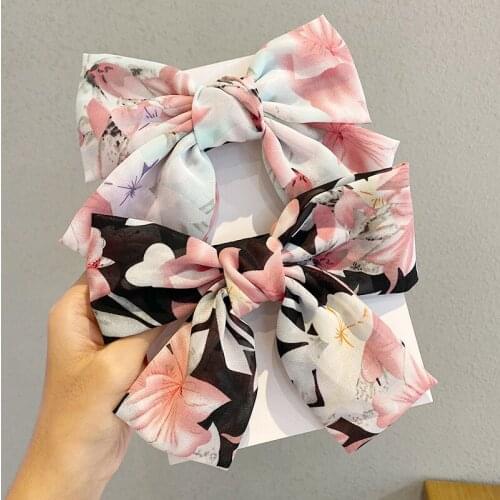 2020 Big Bow Hair Clip for Women Flower Polka Hair Claws Headdress Hair Accessories Headwear Girls Barrettes Hair Bows for Girls