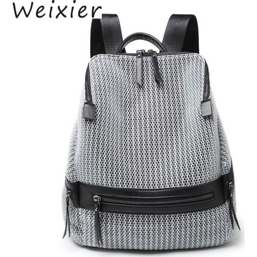 Women Backpack Vintage College Student School Backpack Bags for Teenagers Cost-effective Vintage Casual Rucksack Daypack V3-36