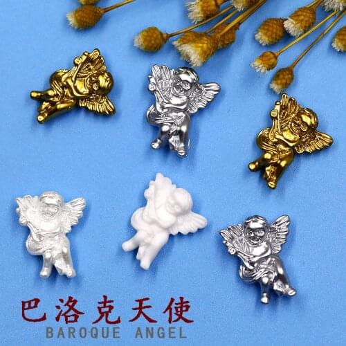10PCS/Set Baroque Vintage Angel Manicure charms Acryli Exquisite Nail Art Accessories Nail charms 14*18mm 4 colors choose