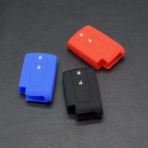 10 units Silicone Car Key Case Cover For For TOYOTA Prius Crown Avensis Verso 2 button Key rubber Protector shell set