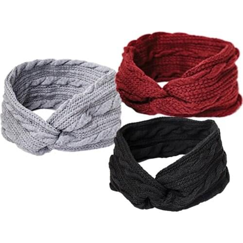 12pcs Retro Knitted Wool Across Hair band Autumn Winter Hair Accessories Women Girls Headband Korean Twisted Turban
