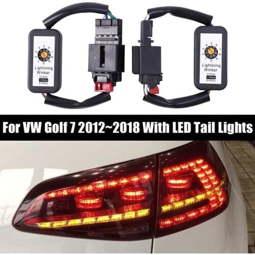 2Pcs Dynamic Turn Signal Indicator LED Taillight Add-on Module Cable Wire for Golf 7 Tail Light