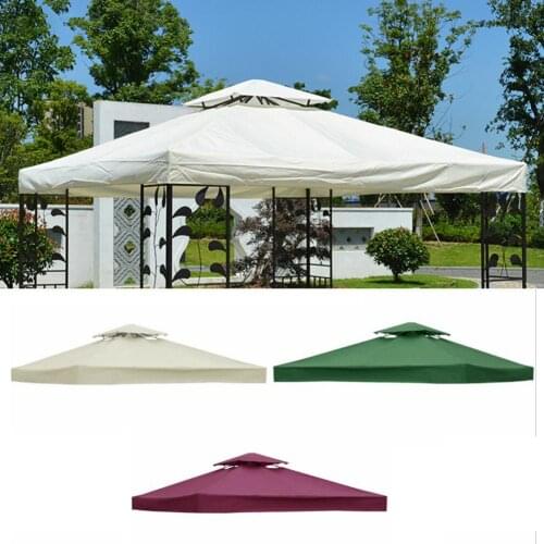 3x3m UV Replacement 300D Polyester Cloth Canopy Awning Camping Tent Top Cover Garden BBQ Gazebo Top Replacement Cover