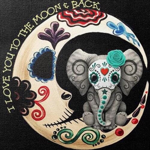 5D DIY diamond painting Elephant wolf Full square/round Embroidery Pattern 3D Cross stitch kits mosaic wall stickers