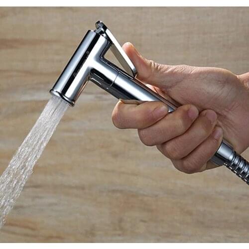 Free Shipping Toliet Bidet Faucet Shattaf Sprayer Shower Douche kit Chrome Brass bidet head Holder Hose 02-012