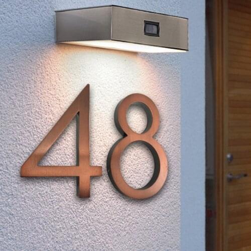 Big Floating House Number Aged bronze 15cm Modern Building Signage Outdoor Huisnummer Numeros Casa Door Numbers Address Plate