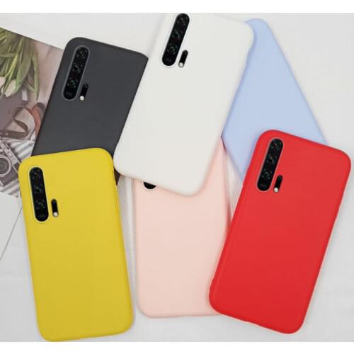 Phone For Honor 20 Pro Case Silicone TPU For Huawei Honor 20 Pro Honor 20Pro Case Candy Soft Bumper Yellow Pink Purple Case